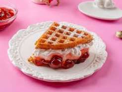 Strawberry Yum Cheese Waffles
