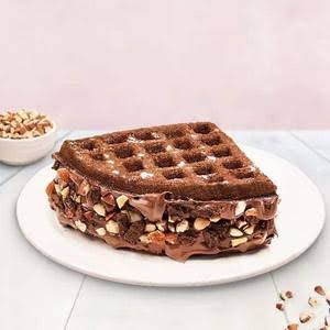 Almond Brownie Waffles