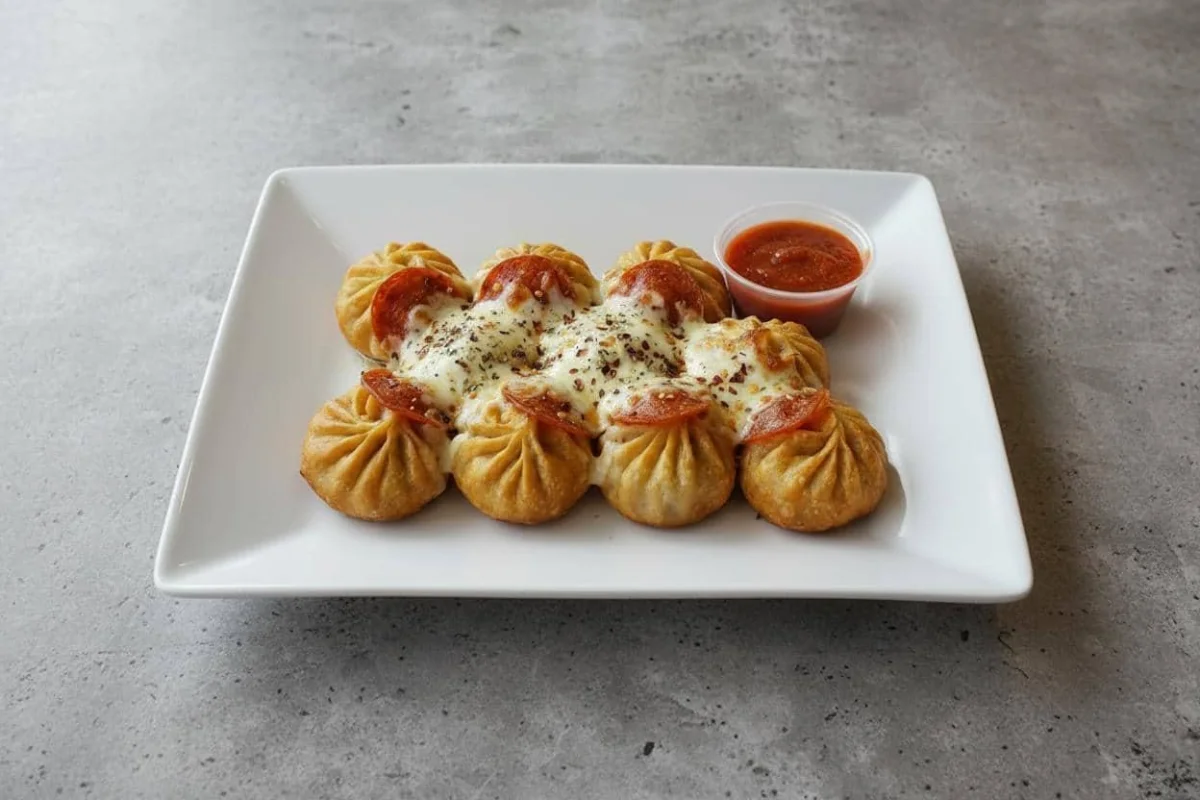 Corn Cheese Tandoori Pizza Momos