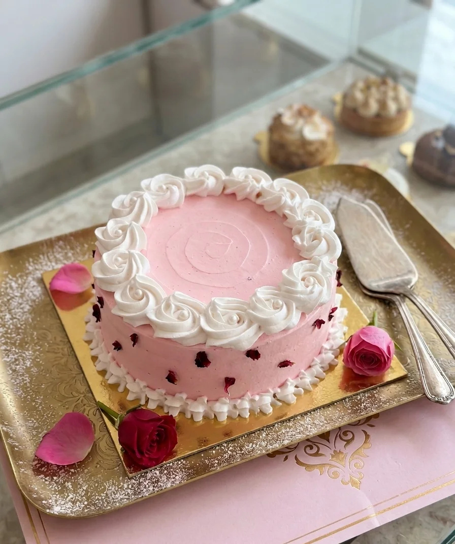 Rose Gulkand Cake