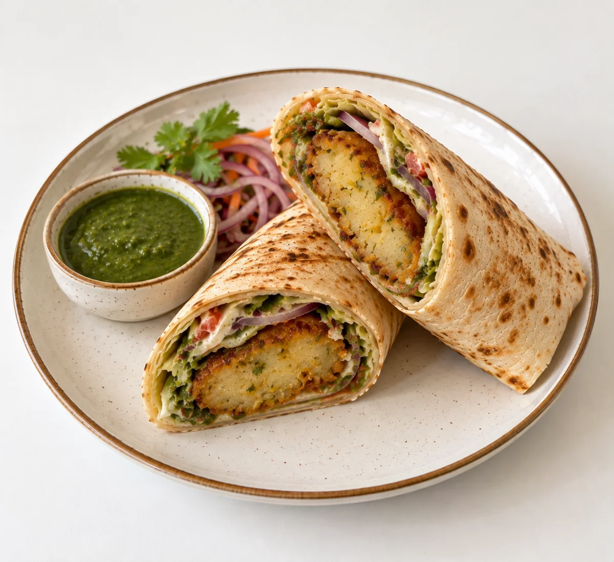 Crispy Aloo Tikki Wrap
