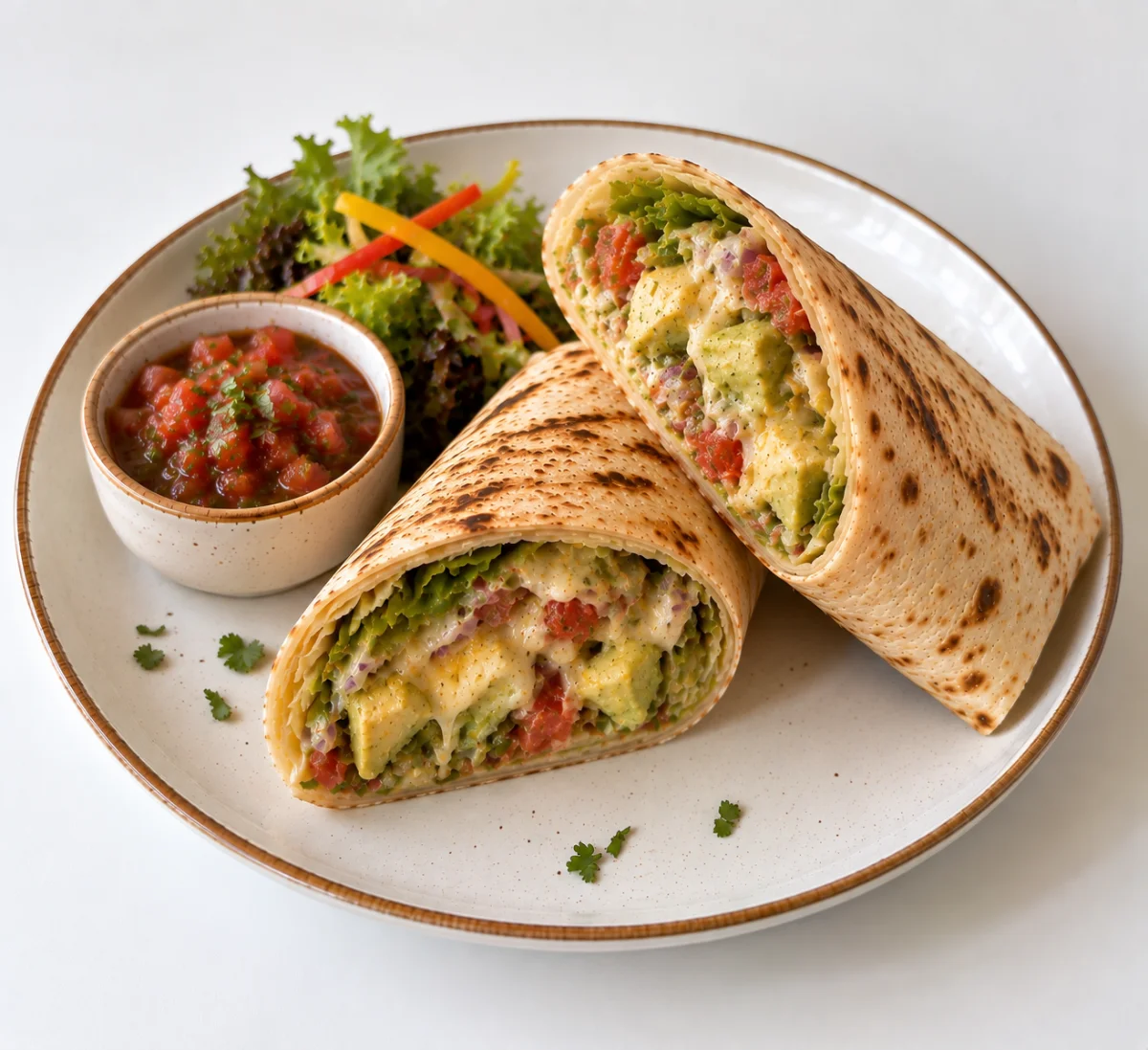 Salsa Avocado Cheese Wrap
