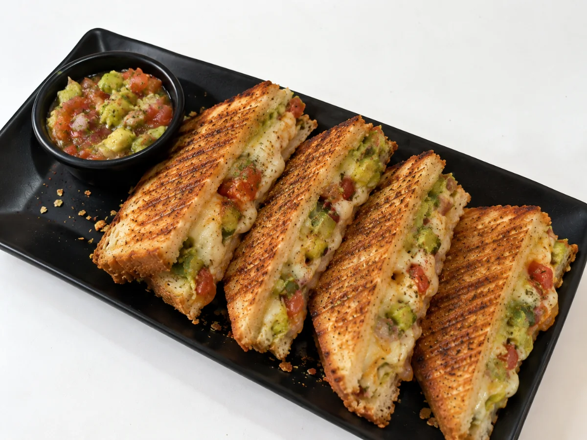 Salsa Avocado Cheese Sandwich