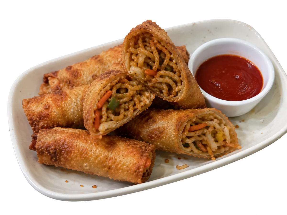 Crispy Noodle Spring Rolls