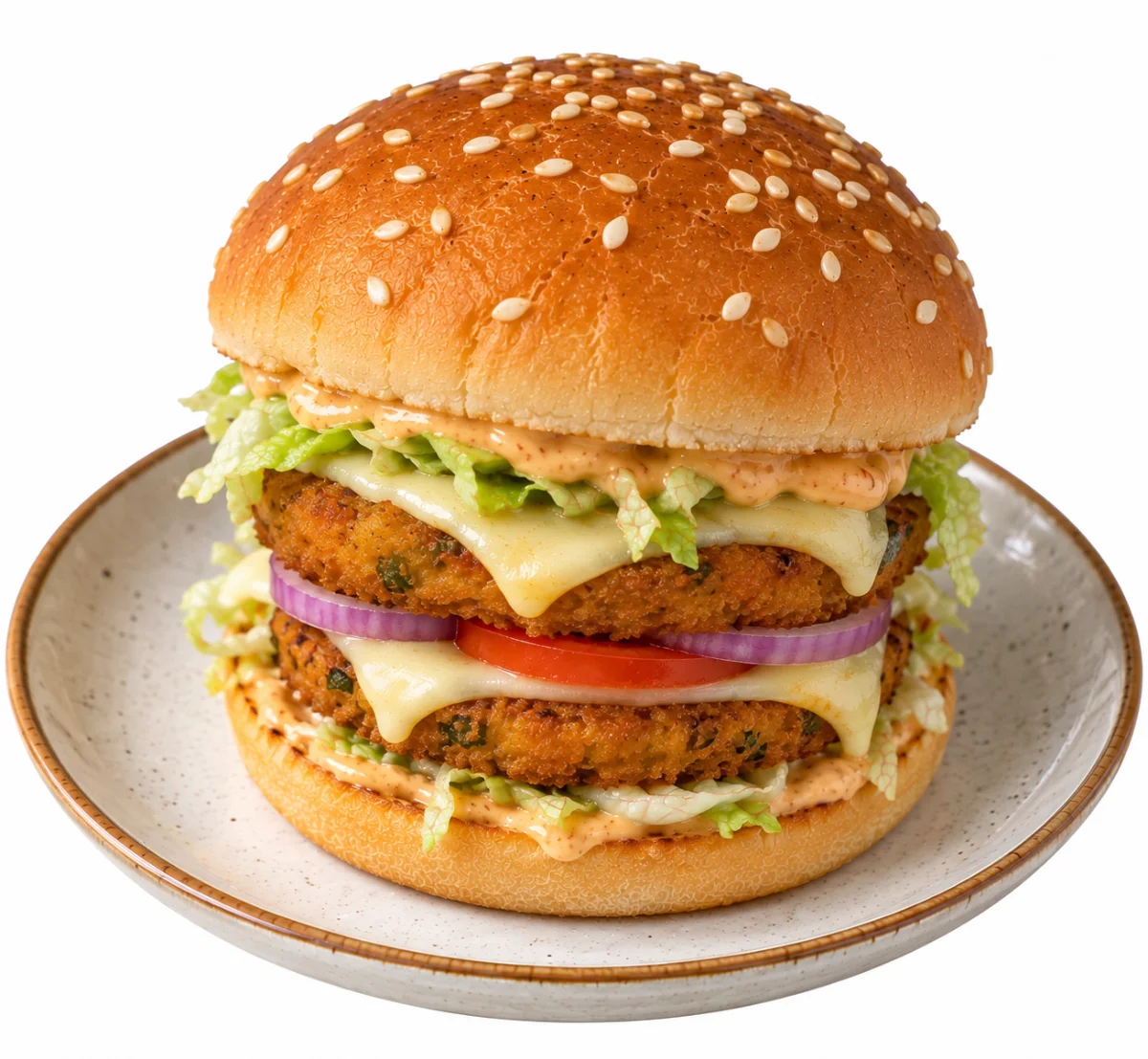 Cheese Double Tikki Burger