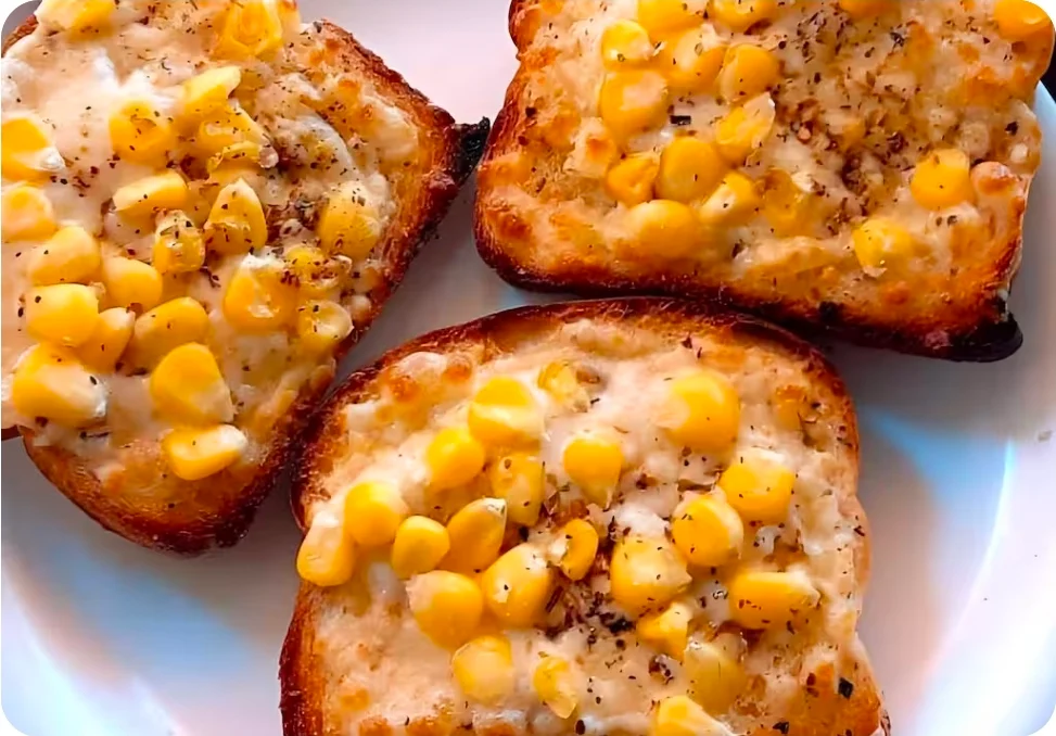 Corn Cheese Garlic Bread