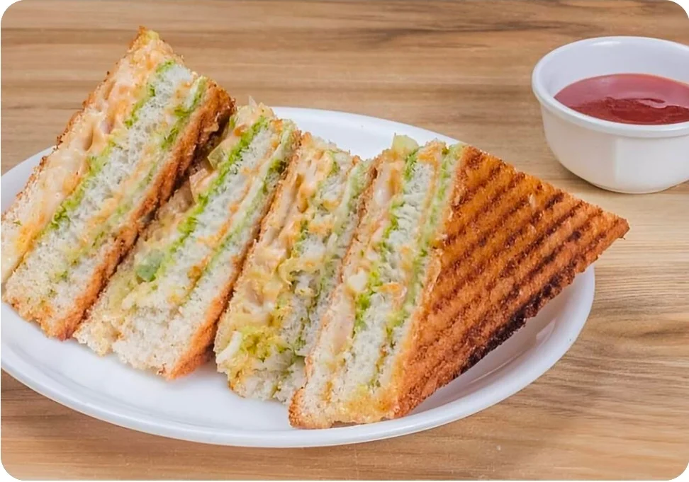 Onion Capsicum Cheese Sandwich
