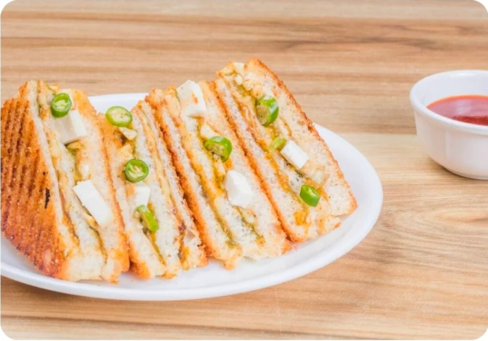 Paneer Chilli Cheese Sandwich