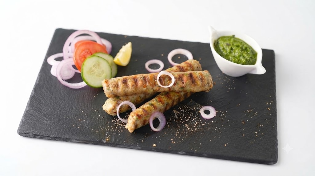 Cheese Chilli Onion Seekh Kebab