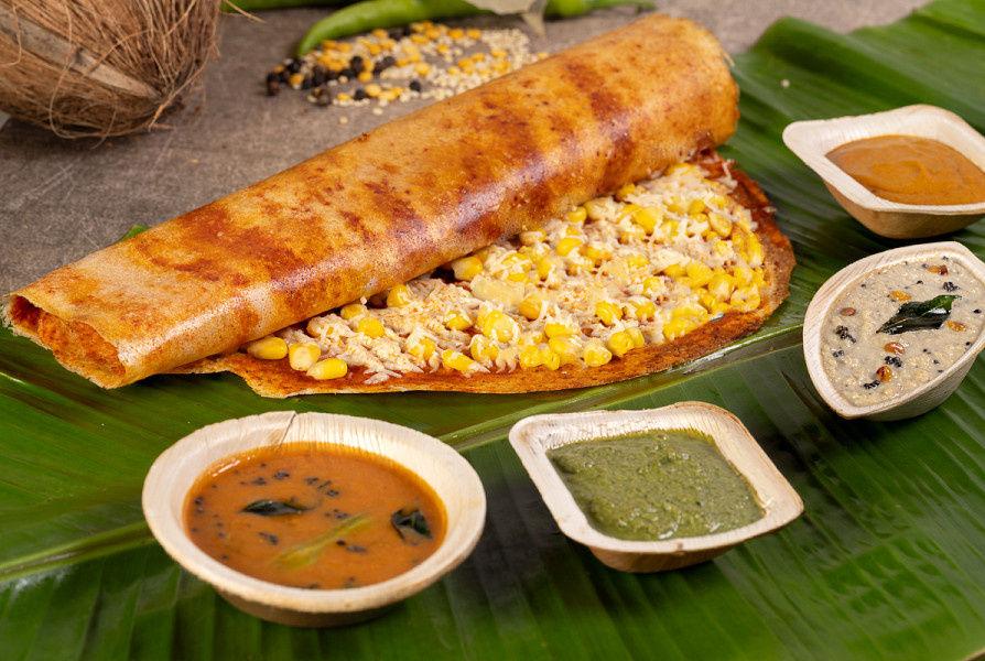 Cheese Sweet Corn Dosa