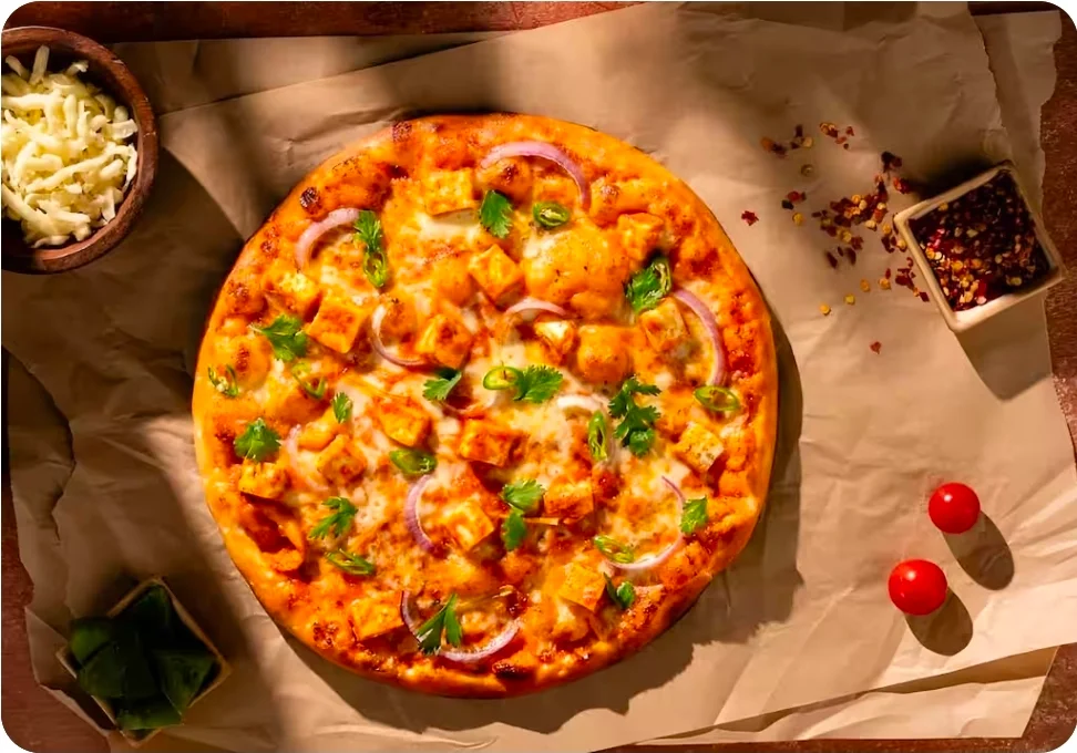 Cheese Paneer Onion Pizza