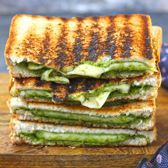 Double Layer Cheese Chutney Sandwich