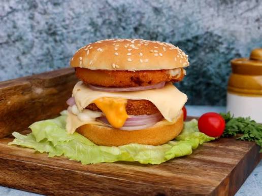 Cheese Double Tikki Burger