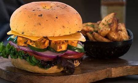 Cheese Paneer Masala Burger