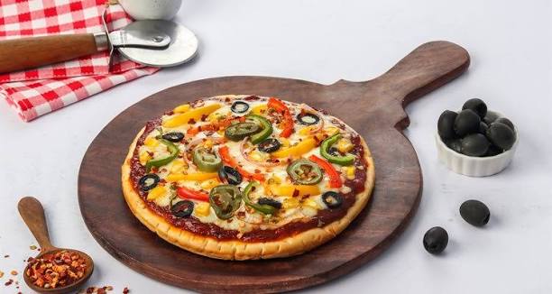 Black & Green Olives Pizza